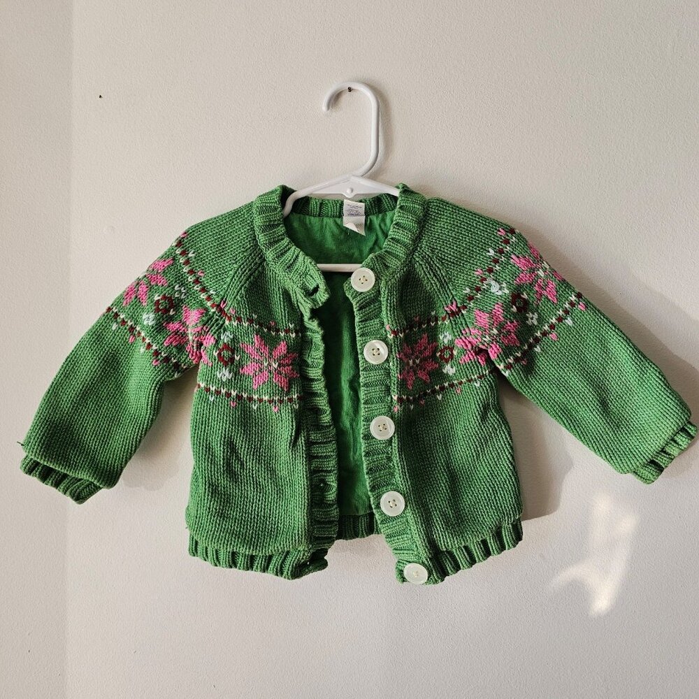 18-24 Months Baby Gap Knit Flower Cardigan
